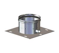 PIASTRA DI BASE SOSTEGNO CANNA FUMARIA - INOX - PER STUFE e CAMINI