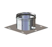 PIASTRA DI BASE SOSTEGNO CANNA FUMARIA - INOX - PER STUFE e CAMINI