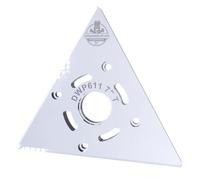 Piastra di base spessa 3/8" lavorata con precisione con incavo della boccola per router Dewalt DWP611 triangolo da 7 pollici