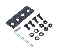 Piastra di collegamento per porte di fienile 8 cm, acciaio al carbonio, fissaggio a 4 fori, hardware per porte interne scorrevoli per la giunzione di guide per porte di fienile oltre 3 metri
