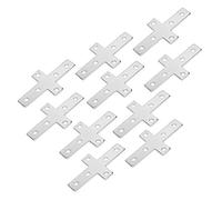 Piastra di collegamento per profili in alluminio, tipo T da 10 pezzi, tipo L, elementi di fissaggio in acciaio al carbonio ad alta resistenza a croce per estrusione di alluminio (20 piastre