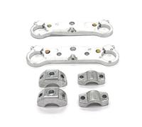 Piastra di collegamento superiore e inferiore dell'ammortizzatore della forcella anteriore della motocicletta for mini moto da 47 cc e 49 cc, mini moto da cross, pit bike a 2 tempi Liya(Silver)