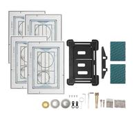 Piastra di comando Geberit Sigma 30, piastra di pressione nascosta piastrellabile con fissaggio magnetico, installazione a filo di superficie, set completo, verticale, 4 adesivi con cartamodello