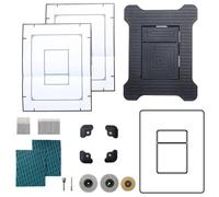 Piastra di comando nascosta piastrellabile per Grohe Skate Cosmopolitan, piastra di comando con fissaggio magnetico, installazione a filo di superficie, set completo, orizzontale, nero