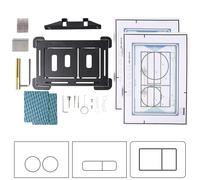 Piastra di comando nascosta piastrellabile per serie Geberit delta, piastra di comando con fissaggio magnetico, installazione a filo di superficie, set completo, orizzontale