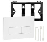Piastra di comando per WC Dual Flush, bianca, compatibile con cassette di scarico da incasso Geberit Sigma 01/20/21/30/50 UP300/UP320, pulsante di risciacquo per serbatoio dell'acqua nascosto a parete