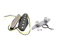 Piastra di controllo cromata con 2 pz per Tl. Pickup per chitarra elettrica con scollo a ponte Pickup chitarra elettrica