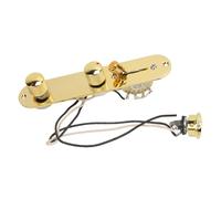 Piastra di Controllo Della Chitarra Interruttore a 5 Vie Potenziometri Da 250 KΩ Controlli Di Tono Del Volume Zigrinati Manopole Per La Sostituzione Di Parti Di Chitarra Elettrica (GE235 (Gold))