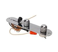 Piastra di Controllo per Chitarra Elettrica, Piastra di Controllo per Chitarra Ferro Precablato Resistenza Alla Ruggine Argento Squisito Facile Installazione per la Sostituzione
