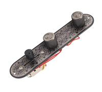 Piastra di Controllo per Chitarra Elettrica Precablata Cablaggio Caricato Interruttore a 3 Vie Manopole Tono Volume Sostituzione Fai da Te per Chitarre Tele (GE205 Girasole Nero)