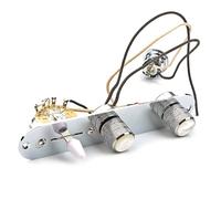 Piastra di controllo pre-cablata per chitarra elettrica con interruttore a 3 vie, facile da installare, piastra di controllo pre-cablata con carica a 3 vie