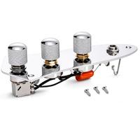 Piastra di controllo precablata per bassi jazz, cablaggio serie parallela Push-Pull Volume Boost Output Mid-range, (top rotondo cromato)