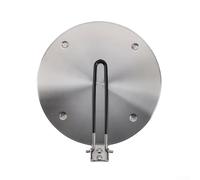 Piastra di conversione di calore in acciaio inossidabile, piastra di conduzione del calore a induzione pieghevole in acciaio inox per cucina (24 cm)