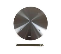 Piastra di conversione per piano cottura a induzione in acciaio inox, diffusore di calore a gas, piastra adattatore a induzione con manico rimovibile per fornelli a gas elettrici da 28 cm