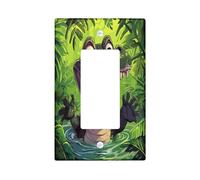 Piastra di copertura decorativa per interruttore a bilanciere singolo, motivo coccodrillo, stile anime, per camera da letto e bagno, dimensioni standard