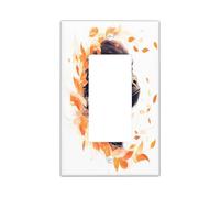 Piastra di copertura decorativa per interruttore della luce a 1 banda singola a bilanciere, astratta autunnale foglia d'acero piastra elettrica per cucina bagno, copertura interruttore Gorilla Decor