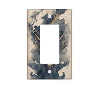 Piastra di copertura decorativa per interruttore della luce con draghi cinesi tradizionali, 1 banda singola, piastra elettrica vintage asiatica per cucina bagno, decorazione per interruttori con