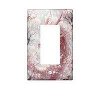 Piastra di copertura decorativa per interruttore della luce con draghi tradizionali, 1 banda singola, piastra elettrica con fiori di ciliegio giapponese, per cucina e bagno, decorazione con animali