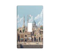 Piastra di copertura decorativa per interruttore in stile islamico, 1 interruttore singolo, piastra elettrica scenica religiosa per camera da letto e bagno, piastra di comando di dimensioni standard