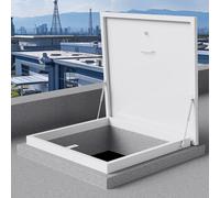 Piastra di copertura per accesso al tetto con supporto idraulico, telaio in alluminio zincato, porta di uscita della cantina con maniglia per un facile accesso