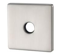 Piastra di copertura per braccio doccia quadrata in acciaio inossidabile, correttore per fori da parete del bagno con guarnizione di tenuta, guarnizioni per flange doccia ispessite