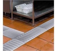 Piastra di copertura per canale di drenaggio da giardino, 15 x 58 x 2,5 cm, coperture di scarico per vialetti e sentieri, griglie fognarie, filtri resistenti per una gestione efficiente del flusso