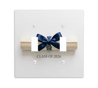 Piastra di copertura per interruttore a doppia luce, sigillo formale per laurea, in plastica bianca, dimensioni standard, decorazione per casa, soggiorno, nuovo appartamento