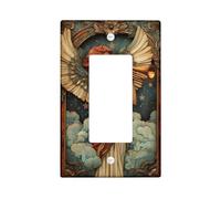 Piastra di copertura per interruttore della luce del musicista angelo, stile arte vintage, piastra decorativa per interruttore per la decorazione della casa, ideale per soggiorno, design termoplastico