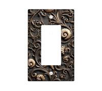 Piastra di copertura per interruttore della luce nautica, conchiglie in bronzo e stella marina design per accenti decorativi da spiaggia, piastre da parete in materiale termoplastico, dimensioni
