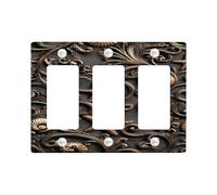 Piastra di copertura per interruttore della luce nautica, conchiglie in bronzo e stelle marine design per accenti decorativi da spiaggia, piastre da parete in materiale termoplastico, dimensioni