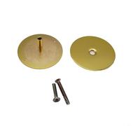 Piastra di copertura per pomello della porta da 6,5 cm di diametro, in lega di zinco, per porte con spessore da 1 1/3 a 1 3/4 pollici, protegge le aperture di blocco inutilizzate