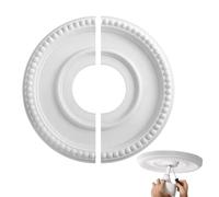 Piastra Di Copertura Per Soffitto | Copripiastra Per Luce Incassata,Pannello Rotondo Di Poliuretano Diametro Esterno 31.5 Cm Diametro Interno 9.9 Cm Per Ristrutturazione Domestica Scuole Accesso Soffi