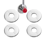 Piastra di copertura rotonda in acciaio inossidabile, bocchetta per rubinetto, flangia divisa, piastre di copertura idrauliche per tubi di cucina, bagno e balcone 4 (larghezza foro 26 mm)