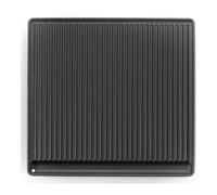 PIASTRA DI COTTURA PER BARBECUE OMPAGRILL IN GHISA RIGATA 40X43 CM