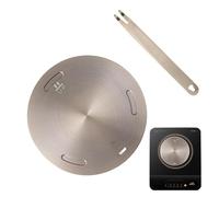Piastra di distribuzione del calore in acciaio inox | Adattatore per piano cottura a induzione, disco di interfaccia a induzione | Convertitore anello di con maniglia, Convertitore di calore ad