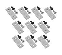 Piastra di Fine Corsa Metallo per Calibro a Corsoio 10 Set | Interasse Fori 9mm, Argento, Include Viti, Ricambio per Calibro Digitale e Analogico