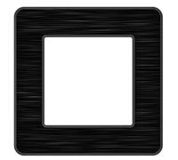Piastra di finitura semplice - metallo nero spazzolato ammaccato - gamma Kouro - Zenitech