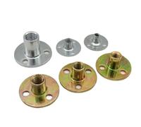 Piastra di fissaggio for mobili in zinco colorato, dado for piedini for divani, piastra di bloccaggio a tre fori, dado zincato M6M8M10M12(Blue)