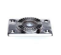 PIASTRA DI FISSAGGIO IN OTTONE CROMATO RICAMBIO PER PORTACANNA 90X62mm