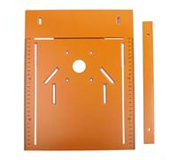Piastra di guida per sega elettrica per macchine da taglio motori da 10,2 cm, base 28 x 25 cm con marcature in scala, 30 mm per distanza dal bordo, 19 cm Ra di taglio (28 x 35 cm)