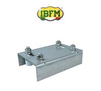 Piastra di guida regolabile a 4 rulli per cancelli scorrevoli Ibfm Inox art. 965