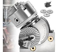 Piastra di indicizzazione testa divisoria 3 ganasce universale per fresatrice tavola rotante verticale orizzontale con contropunta piastre di divisione CNC fresa 5 pollici 125 mm mandrino