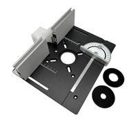 Piastra di inserimento da tavolo in alluminio durevole per banchi per la lavorazione del legno Include guida per calibro per mitra strumento per la lavorazione del legno Piastra router in alluminio