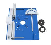 Piastra di inserimento da tavolo in alluminio per fresatura del legno elettrica con calibro per troncatrice per banchi
