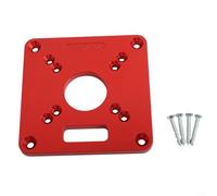 Piastra di inserimento da tavolo per router in lega di alluminio con boccola foro centrale per allineamento preciso, adatta per RT0700C e macchine di rifilatura, lavagna rossa