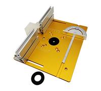 Piastra di inserimento del tavolo del router in alluminio con guida for calibro obliquo e staffe scorrevoli for recinzione profilata for sega da tavolo for banchi da lavoro Strumenti per la lavorazion