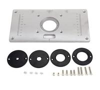 Piastra di inserimento per la lavorazione del legno, piastra e anello di inserimento del tavolo del router fai da te in legno, tavola di ribaltamento della macchina da taglio, 235 mm x 120 mm x 8 mm