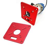 Piastra di inserimento per tavolo del router, lega di alluminio 6061 piastra per tavolo del router con incisione anodica a doppia scala, 120 x 120 x 8 mm