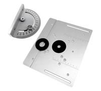 Piastra di inserimento per tavolo router in alluminio per banchi per la lavorazione del legno Guida per calibro per troncatrice staffe per recinzione scorrevoli foratura accurata