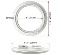 Piastra di ispezione rotonda con maniglia in nylon bianco da 8 pollici for barca, accesso tramite vite, coperchio del boccaporto